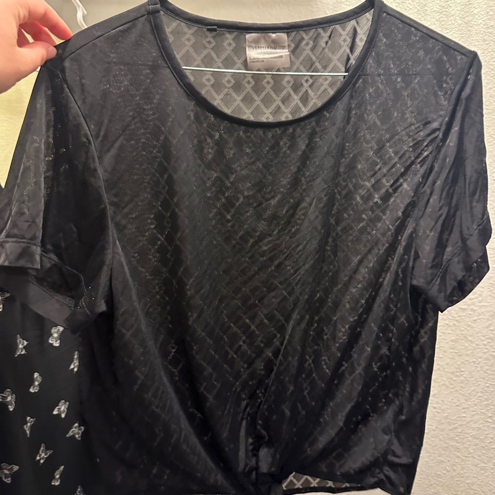 Gymshark Black Sheer Short Sleeve Tee